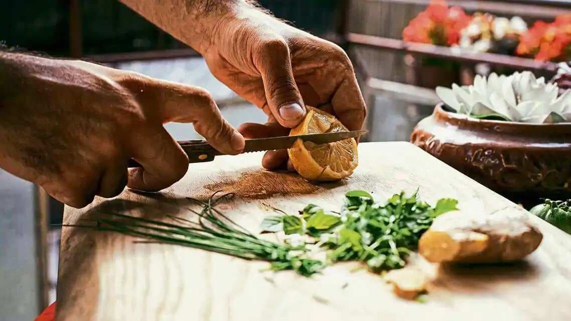 The grim reflections of a man without a kitchen