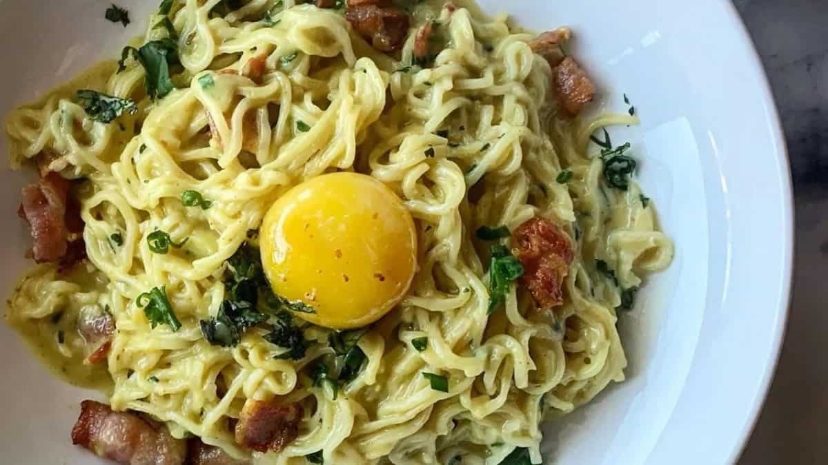 Make 10 Minute Maggi Carbonara For A Fusion Dinner