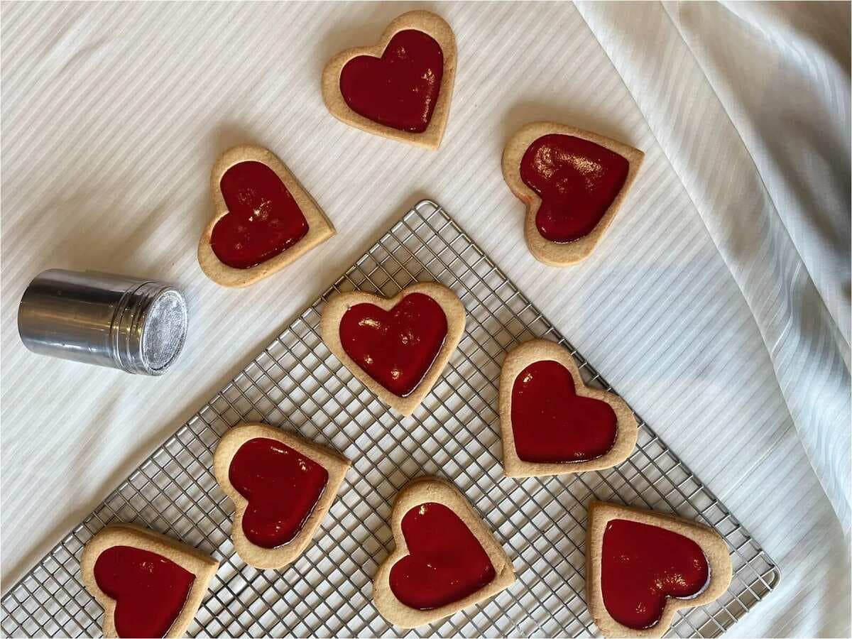 Your Instagram Feed Deserves These Pretty Jam Heart Cookies This Valentine’s Day