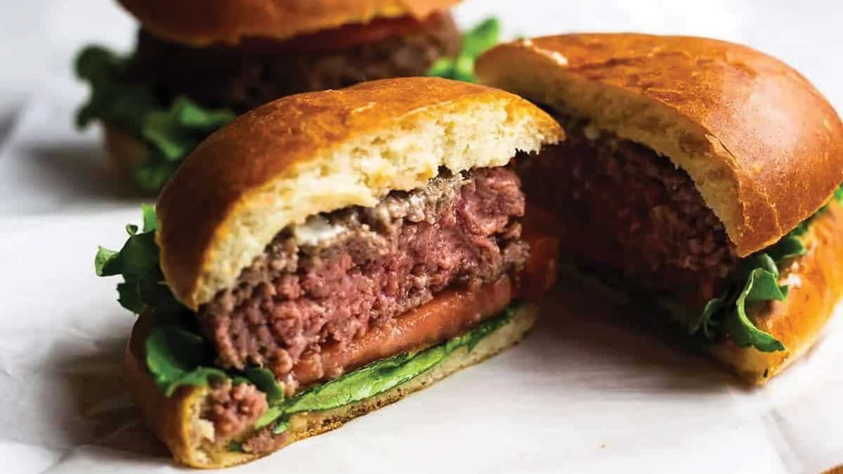 Video Shows A Genius Hack To Neatly Cut A Burger In Half 