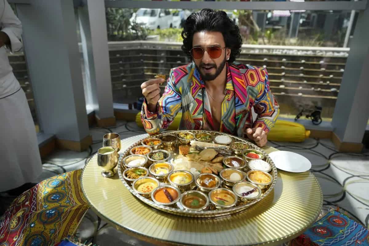 Ranveer Singh Gorges On Some Giant Gujarati Thali; Understanding The Nuances Of The Cuisine