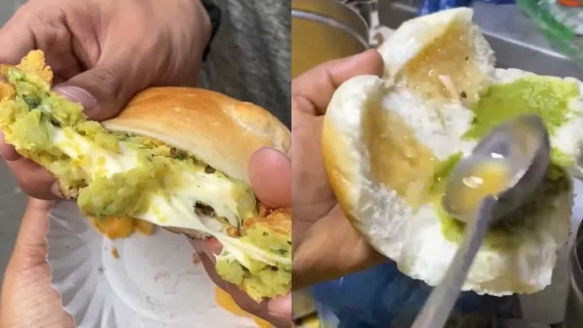 Viral: A Cheesy Spin To The Desi Vada Pav Impresses The Internet Impressed 