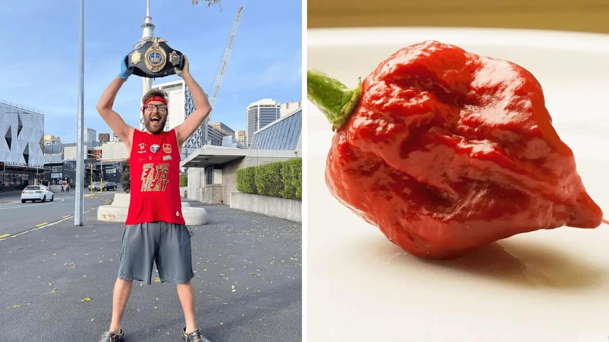 Canadian Man Sets Guiness Record For Eating 50 Carolina Reapers