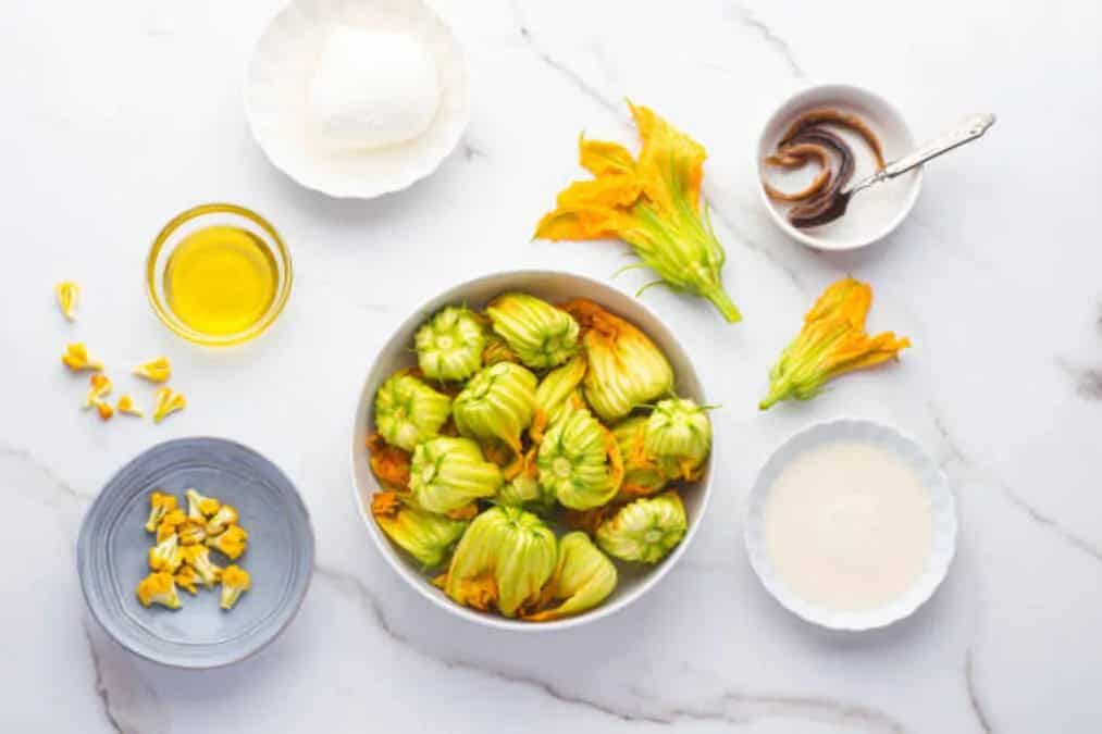 Exquisite Snacks Crafted From Different Vegetable Blossoms