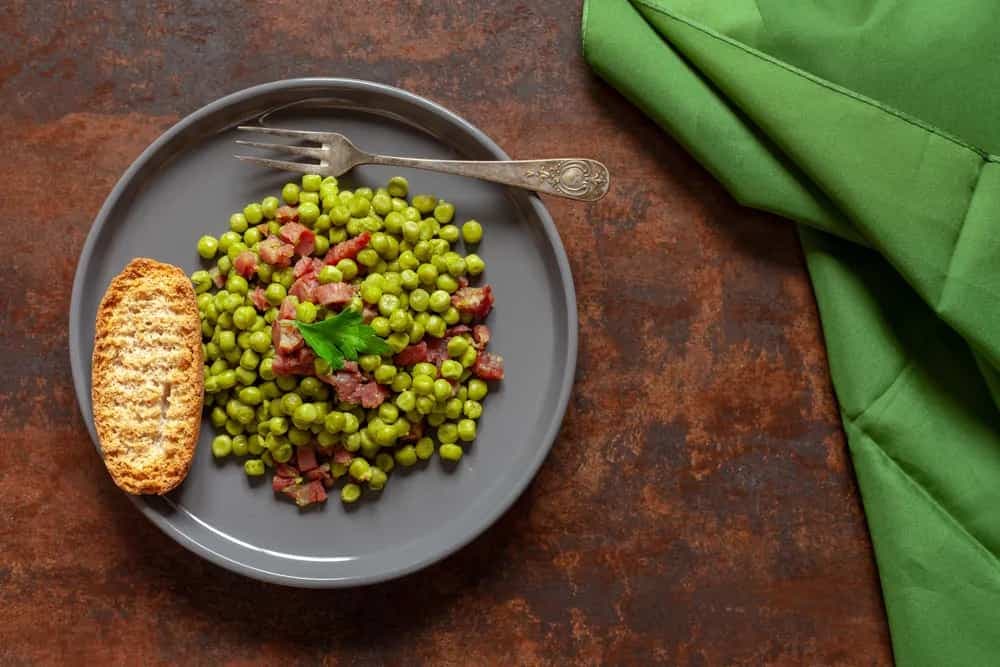 Buttered Peas With Bacon, A Perfect Weeknight Indulgence