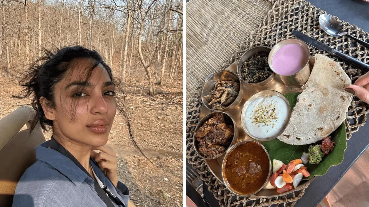 Sobhita Dhulipala Relishes Bhakri, Sol Kadhi During Safari Trip