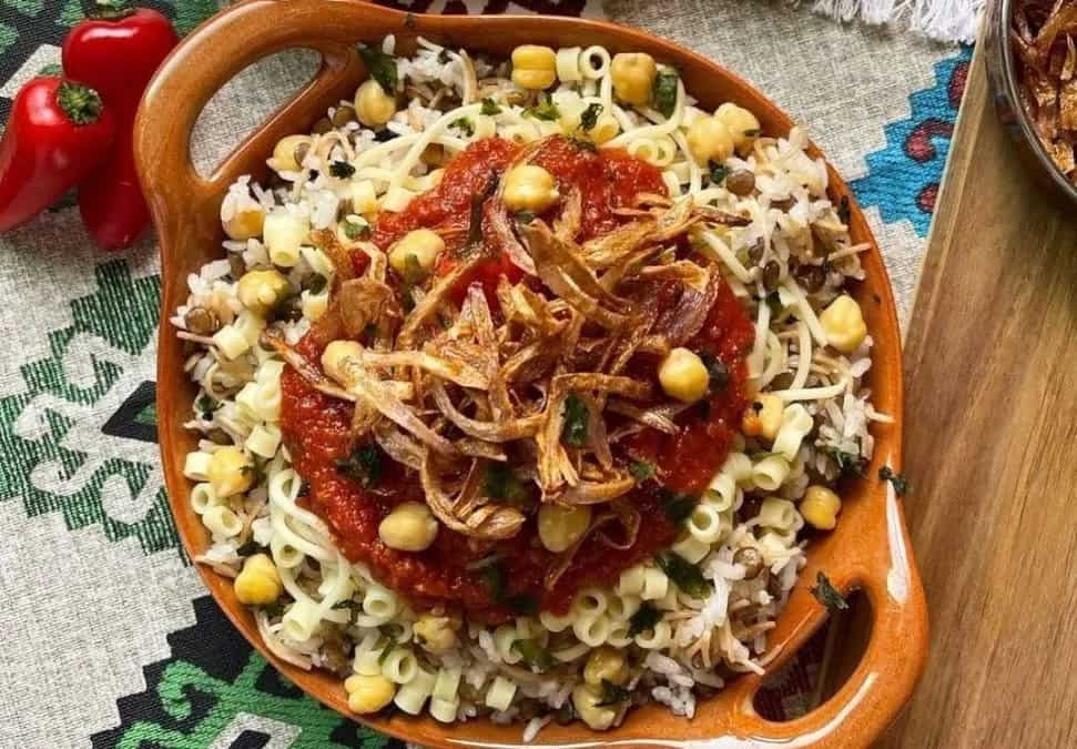 Egyptian Koshari: An Ancient Pasta, Rice, And Lentil Delicacy