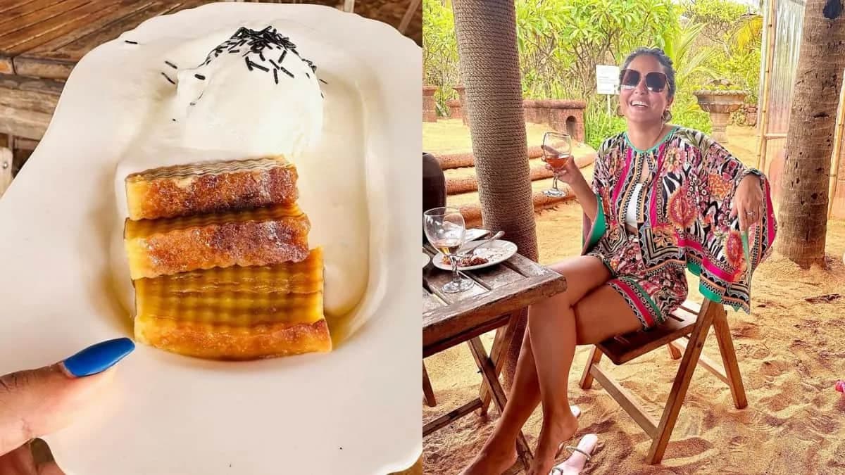 Hina Khan Savours Bebinca And Sips Wine On A Beach In Goa