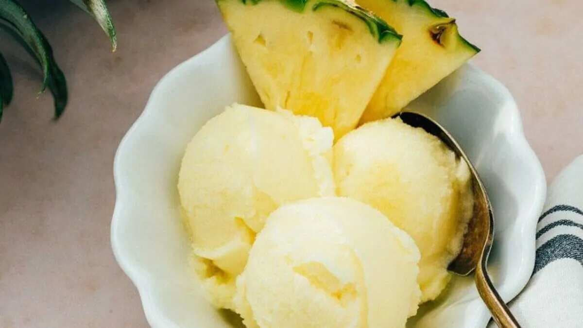 Tropical Pineapple Sorbet Recipe To Beat The Heat