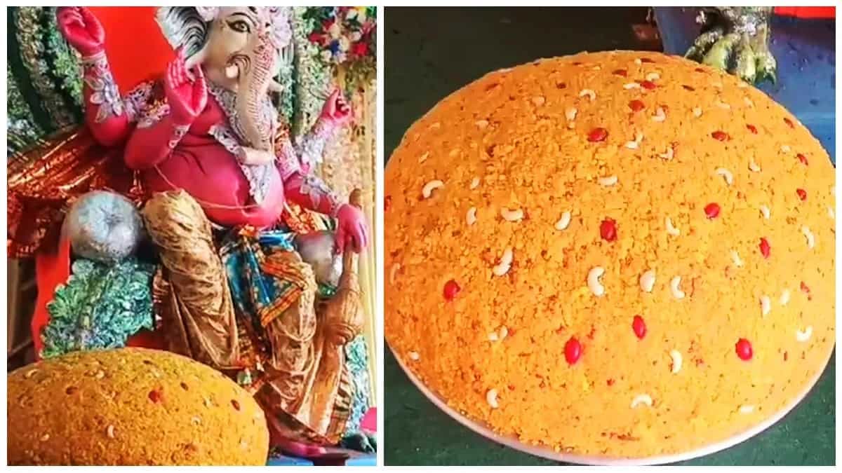 51 kg Laddu Bhog for Lord Ganesha in West Bengal's Jalpaiguri