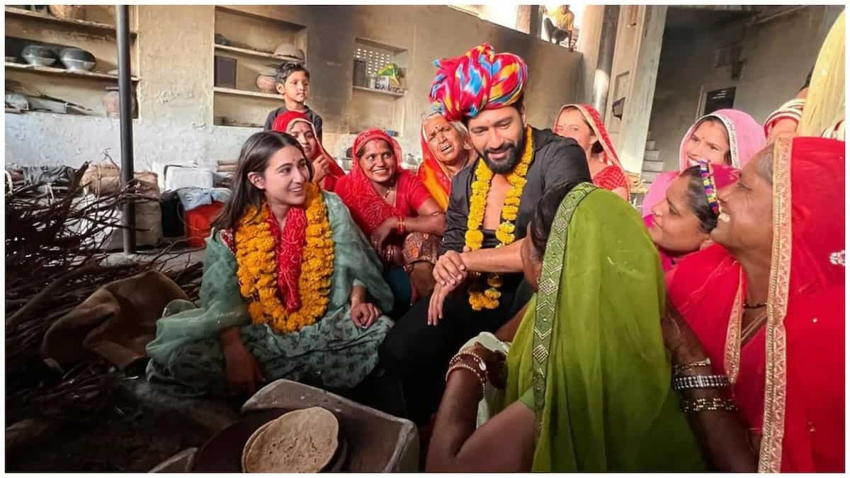 Vicky Kaushal And Sara Ali Khan Enjoy Rajasthani Meal At Ramsar