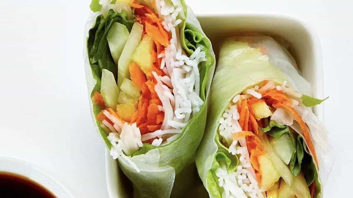 Vegetable Salad Rolls; Perfect Dinner For Weight Loss