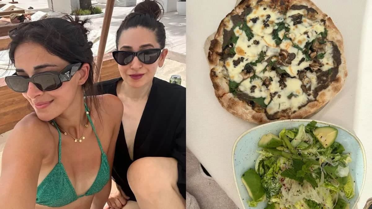 Karisma Kapoor Shares Poolside Snack With Ananya Pandey In Ibiza
