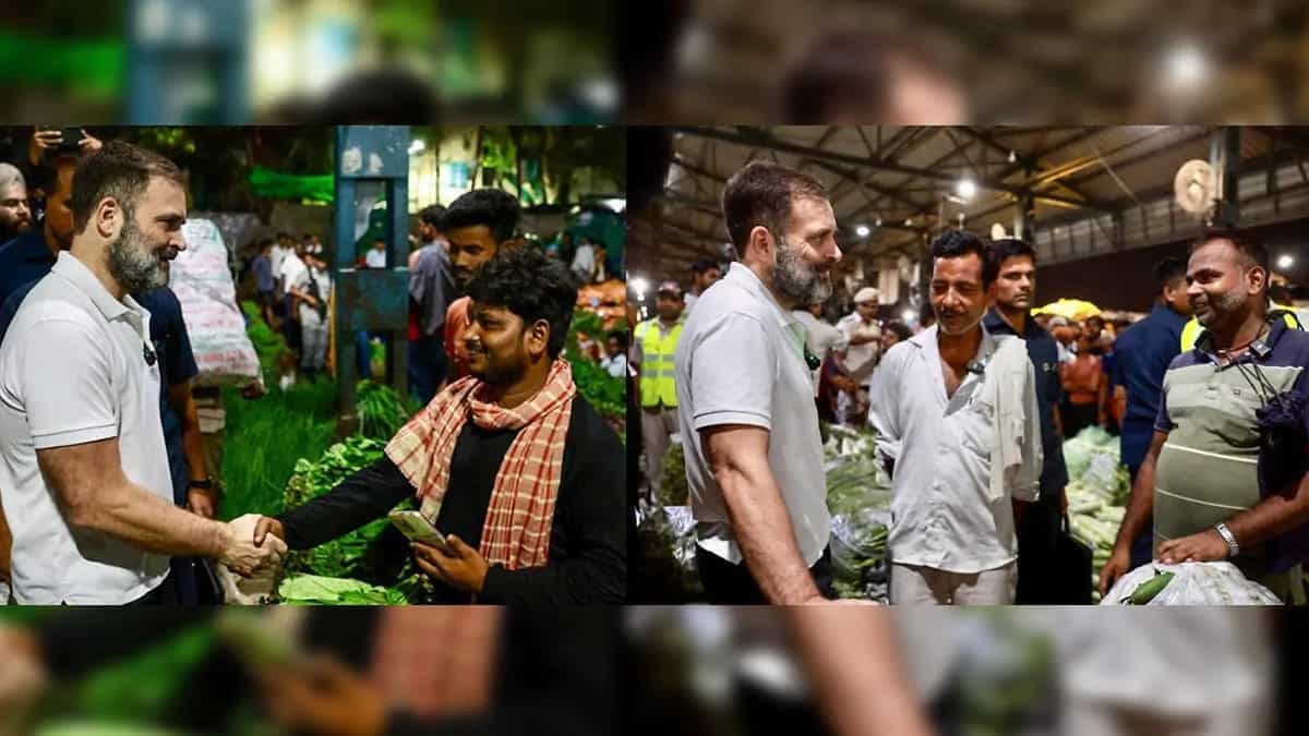 Rahul Gandhi Pays A Visit To Vegetable Vendors In Azadpur Mandi