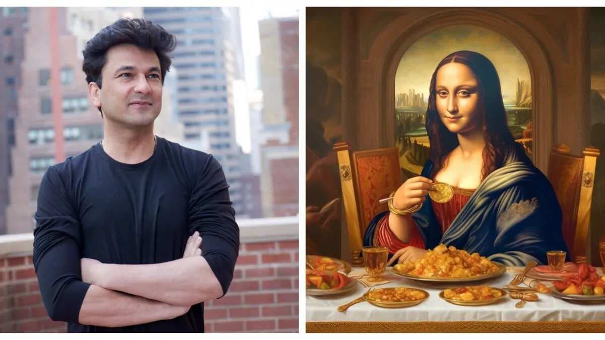 Chef Vikas Khanna Makes The Mona Lisa Enjoy Indian Food